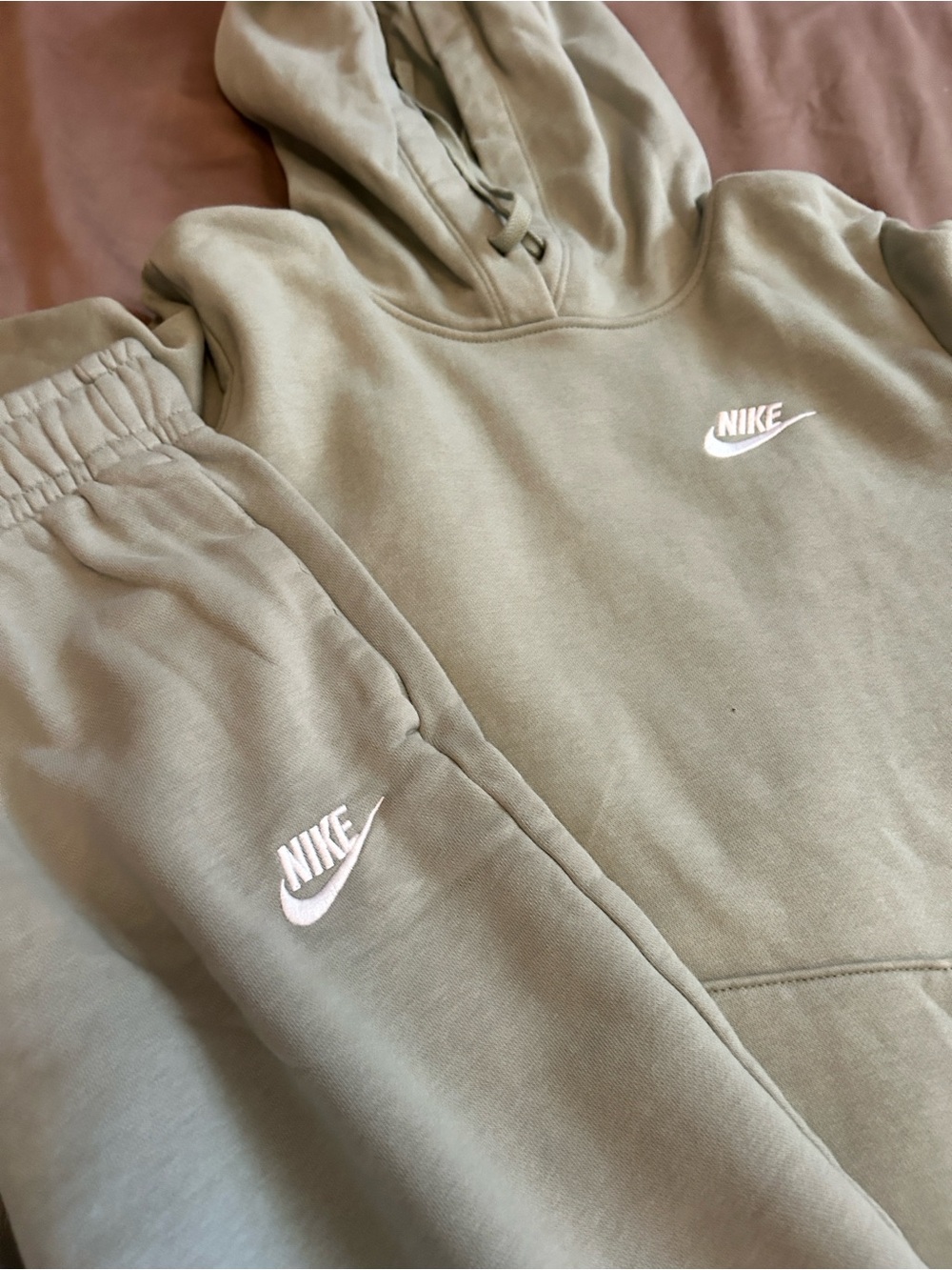 Nike Women's Light Sage Hoodie (S) and Sweatpants (XS) Set